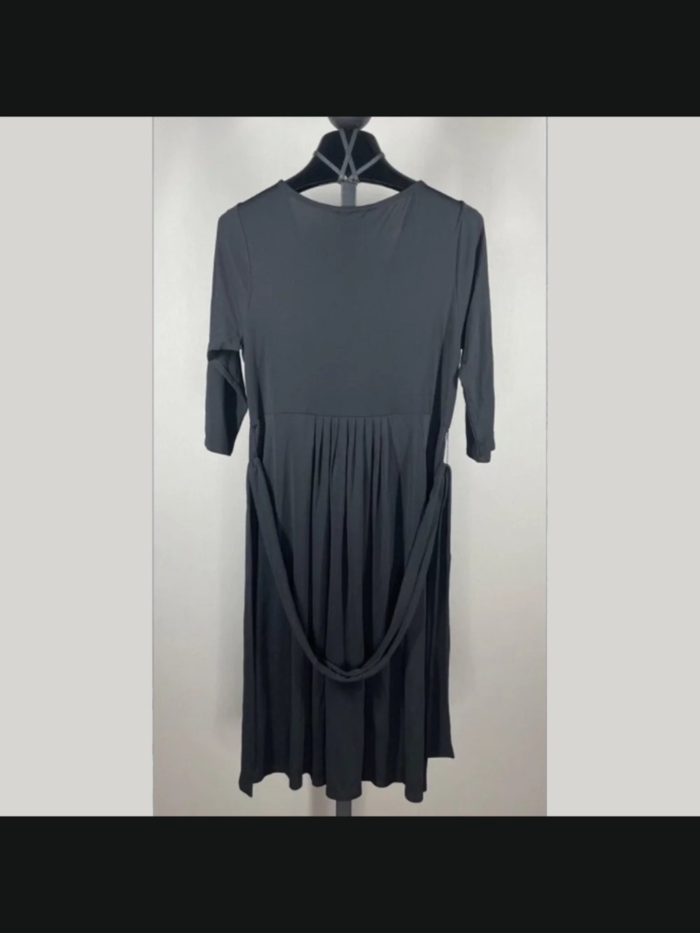 NEW Eileen Fisher Dress Womens Small petite black silk sheath designer classic - Picture 10 of 12